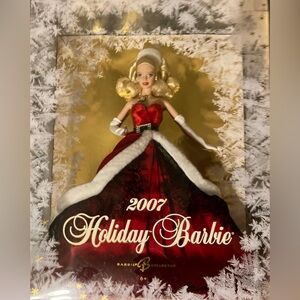 2007 Holi Barbie by Bob Mackie. 13 1/2 in long x 11 in wide x 3 3/4 base